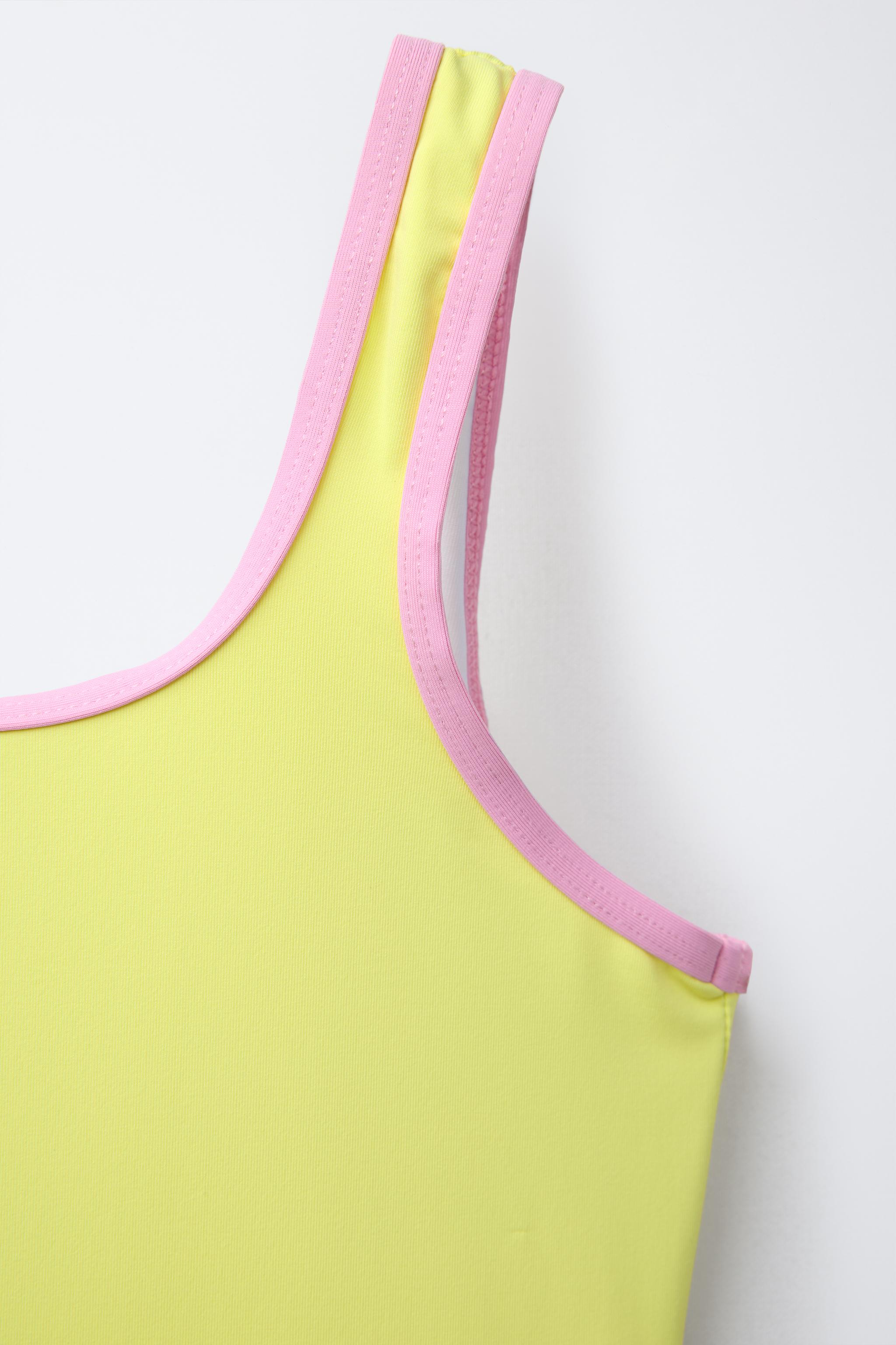 6-14 YEARS/ SWIMSUIT WITH CONTRAST TRIM